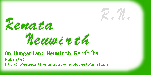 renata neuwirth business card